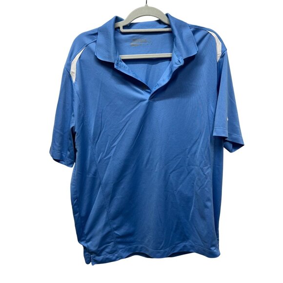 Nike Golf Dri-Fit Tour Performance Polo Shirt Blue White XL - Picture 1 of 8